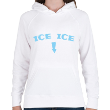 PRINTFASHION Ice ice baby - Kismama - Női kapucnis pulóver - Fehér női pulóver, kardigán