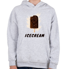 PRINTFASHION ICECREAM - Gyerek kapucnis pulóver - Sport szürke gyerek pulóver, kardigán