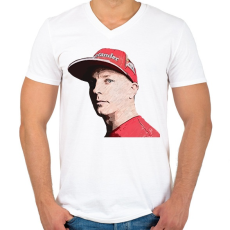 PRINTFASHION Iceman - Férfi V-nyakú póló - Fehér