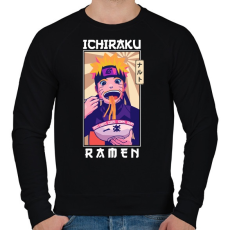 PRINTFASHION Ichiraku Ramen - Férfi pulóver - Fekete