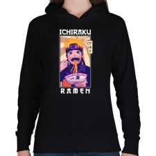PRINTFASHION Ichiraku Ramen - Női kapucnis pulóver - Fekete női pulóver, kardigán
