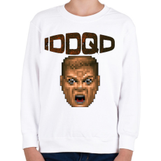 PRINTFASHION IDDQD - Gyerek pulóver - Fehér