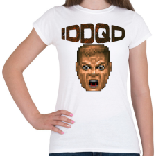 PRINTFASHION IDDQD - Női póló - Fehér női póló