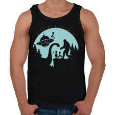 PRINTFASHION Idegenek találkozója - Férfi atléta - Fekete atléta, trikó