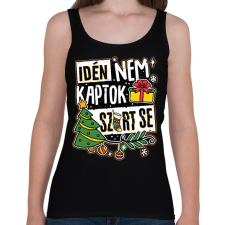 PRINTFASHION Idén nem kaptok szart se - Női atléta - Fekete női trikó