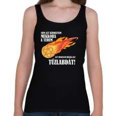 PRINTFASHION Idézek egy tűzlabdát! - Női atléta - Fekete