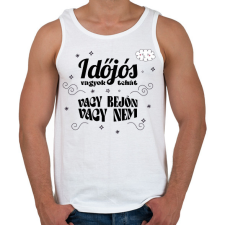 PRINTFASHION Időjós vagyok - Férfi atléta - Fehér atléta, trikó