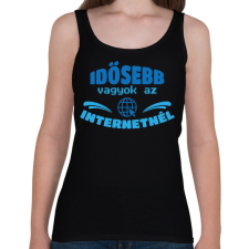 PRINTFASHION Idősebb vagyok - Női atléta - Fekete női trikó