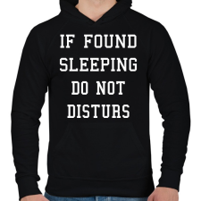 PRINTFASHION if found - Férfi kapucnis pulóver - Fekete férfi pulóver, kardigán