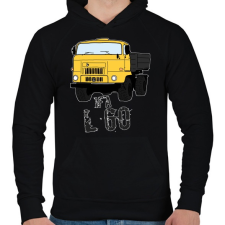 PRINTFASHION IFA L60 - Férfi kapucnis pulóver - Fekete férfi pulóver, kardigán