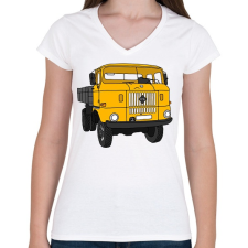 PRINTFASHION Ifa - Női V-nyakú póló - Fehér női póló