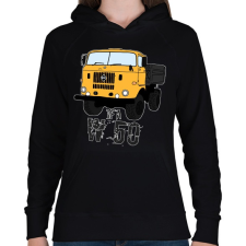 PRINTFASHION IFA w50 - Női kapucnis pulóver - Fekete női pulóver, kardigán