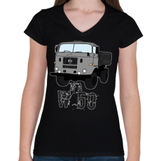 PRINTFASHION IFA w50 - Női V-nyakú póló - Fekete