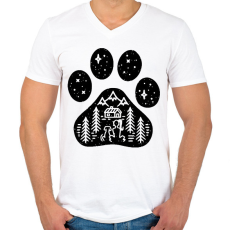 PRINTFASHION Igaz barátság - Férfi V-nyakú póló - Fehér
