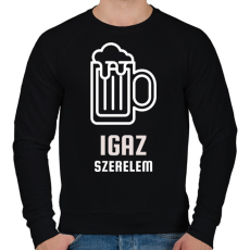 PRINTFASHION Igaz szerelem - Férfi pulóver - Fekete