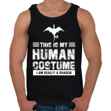 PRINTFASHION Igazából egy sárkány vagyok - Férfi atléta - Fekete atléta, trikó