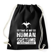 PRINTFASHION Igazából egy sárkány vagyok - Sportzsák, Tornazsák - Fekete tornazsák