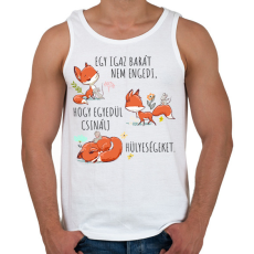 PRINTFASHION Igazi barát - Férfi atléta - Fehér