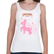 PRINTFASHION Igazi egyszarvú - Női atléta - Fehér női trikó