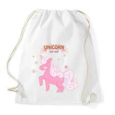 PRINTFASHION Igazi egyszarvú - Sportzsák, Tornazsák - Fehér tornazsák