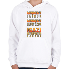 PRINTFASHION Igazi fotóriporter - Gyerek kapucnis pulóver - Fehér gyerek pulóver, kardigán