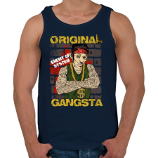 PRINTFASHION Igazi gangsta - Férfi atléta - Sötétkék atléta, trikó