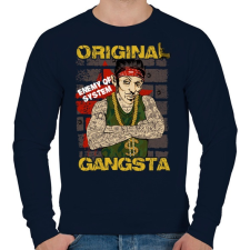 PRINTFASHION Igazi gangsta - Férfi pulóver - Sötétkék férfi pulóver, kardigán