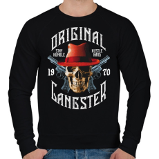 PRINTFASHION Igazi gengszter 1970 - Férfi pulóver - Fekete