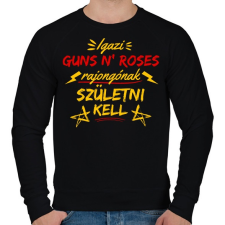 PRINTFASHION igazi guns n roses rajongó - Férfi pulóver - Fekete férfi pulóver, kardigán