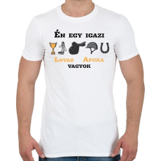 PRINTFASHION Igazi lovas apuka - Férfi póló - Fehér