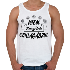 PRINTFASHION Igen, beszélek csillagászul - Férfi atléta - Fehér