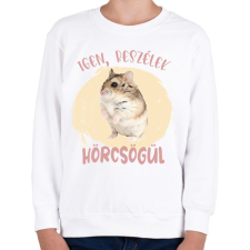 PRINTFASHION Igen, beszélek hörcsögül - Gyerek pulóver - Fehér gyerek pulóver, kardigán