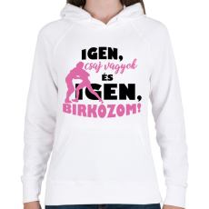 PRINTFASHION Igen, birkózom! - Női kapucnis pulóver - Fehér