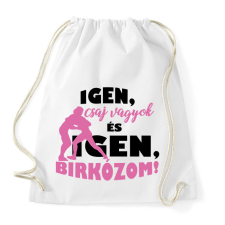 PRINTFASHION Igen, birkózom! - Sportzsák, Tornazsák - Fehér tornazsák