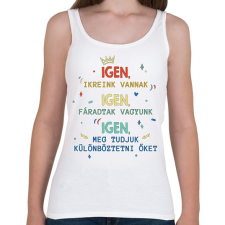 PRINTFASHION Igen, ikreink vannak - Női atléta - Fehér női trikó