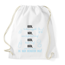 PRINTFASHION Igen, kisfiú lesz! - Sportzsák, Tornazsák - Fehér tornazsák