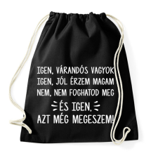 PRINTFASHION Igen, várandós vagyok - Sportzsák, Tornazsák - Fekete tornazsák