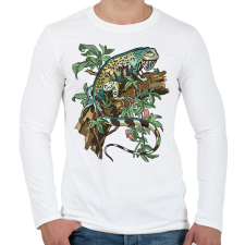 PRINTFASHION iguana - Férfi hosszú ujjú póló - Fehér férfi póló