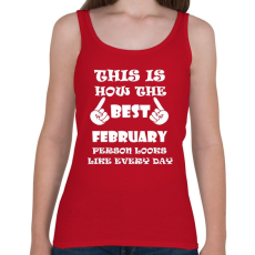 PRINTFASHION Így néz ki a legjobb februári születésű személy minden nap - Női atléta - Cseresznyepiros