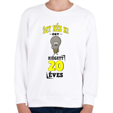 PRINTFASHION igy néz ki egy kiégett 20 éves - Gyerek pulóver - Fehér gyerek pulóver, kardigán