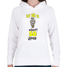 PRINTFASHION igy néz ki egy kiégett 50 éves - Női kapucnis pulóver - Fehér női pulóver, kardigán