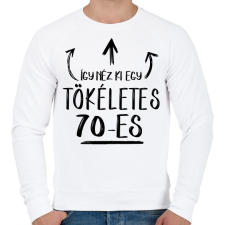 PRINTFASHION Így néz ki egy tökéletes 70-es - Férfi pulóver - Fehér férfi pulóver, kardigán
