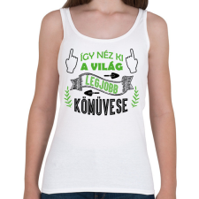 PRINTFASHION Így néz ki - Kőműves - Női atléta - Fehér női trikó