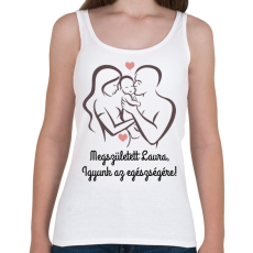 PRINTFASHION Igyunk az egészségére - Női atléta - Fehér