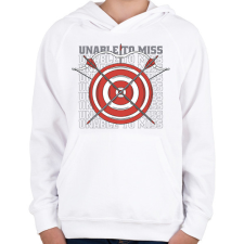 PRINTFASHION Íjászat - Gyerek kapucnis pulóver - Fehér gyerek pulóver, kardigán