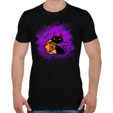 PRINTFASHION Ijesztő Halloween Cica  - Férfi póló - Fekete férfi póló