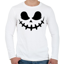 PRINTFASHION Ijesztő halloween fej - Férfi hosszú ujjú póló - Fehér férfi póló