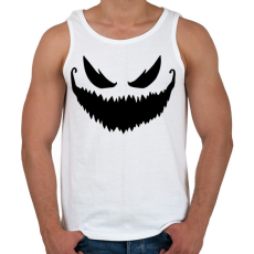 PRINTFASHION Ijesztő halloween tökfej 2 - Férfi atléta - Fehér