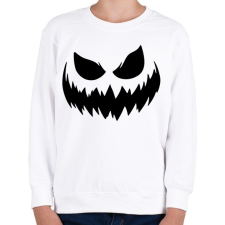 PRINTFASHION Ijesztő halloween tökfej 3 - Gyerek pulóver - Fehér gyerek pulóver, kardigán