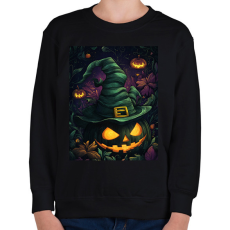 PRINTFASHION Ijesztő Töklámpás - Gyerek pulóver - Fekete